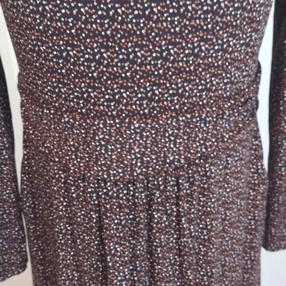 BODEN Abigail Jersey Dress Black Confetti Print Size 12L - Picture 4 of 9